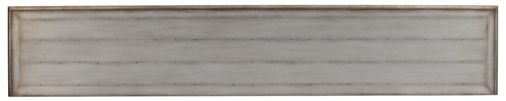 Hooker Furniture Melange Four-Door Credenza With Champagne Crackle Finish, Eglomisé Accents & Media-Ready Storage 1610-85006-WH