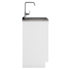 English Elm Murphy 28" Laundry Cabinet With Deep Stainless Steel Sink & High-Arch Faucet - Perfect For Your Space! B136P158808
