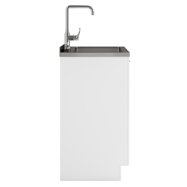 English Elm Murphy 28" Laundry Cabinet With Deep Stainless Steel Sink & High-Arch Faucet - Perfect For Your Space! B136P158808