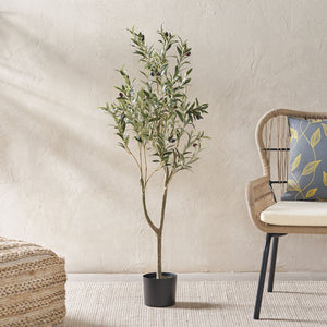 English Elm 120cm Artificial Olive Tree Faux Mediterranean Botanical with Realistic Foliage 70526.00