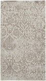 Nourison Damask DAS06 Machine Made Power-loomed Borderless Design Indoor Only Farmhouse Vintage Rug Ivory, White 100% Polyester 99446349811