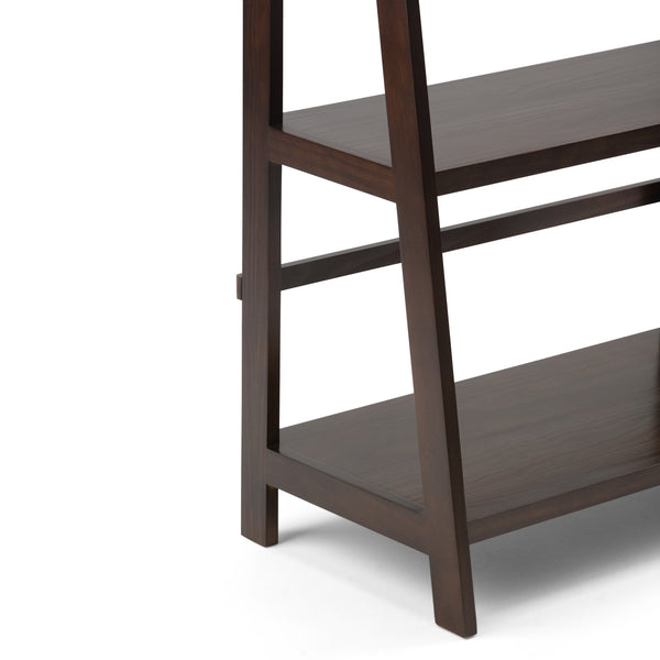 English Elm Acadian Wide Bookcase In Brunette Brown - Handcrafted Solid Wood Storage For Classic Style & Versatility B136P159416