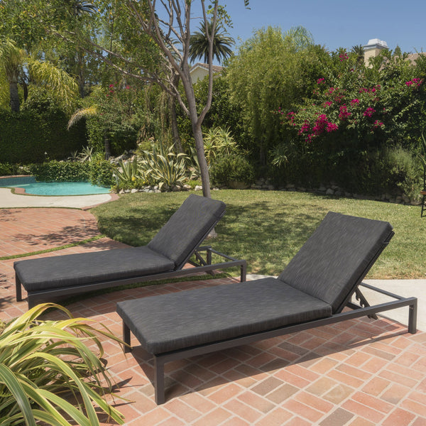 English Elm Christopher Knight Home® - Navan Chaise Lounge Set - Dark Grey Outdoor Comfort With Ergonomic Design, Storage & Style 60802.00MSH