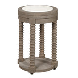 Spindle Leg Spot Table with Marble Top Multi with Gray Finish P301538 Pulaski Furniture