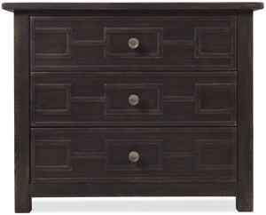 Hooker Furniture Driftwood Bachelor's Chest With Geometric Drawer Fronts, Cedar-Lined Bottom, Self-Closing Drawers Blacks 6820-90017-99