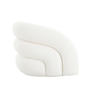 Pasargad Home Azzurro Swivel Chair - Luxurious Boucle Fabric, Modern Design, 360-degree Comfort Ivory Boucle Pzw-50046