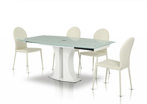 VIG Furniture 167Ch Plush White Contemporary Dining Chairs Set Of 2 — Modern Minimalist Design, Cushioned, Durable VGGUHY167CH-WHT