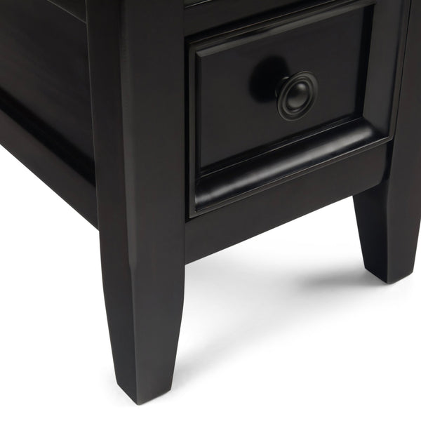 English Elm Amherst Narrow Side Table - Handcrafted Hickory Brown, Stylish Storage For Small Living Spaces B136P158325
