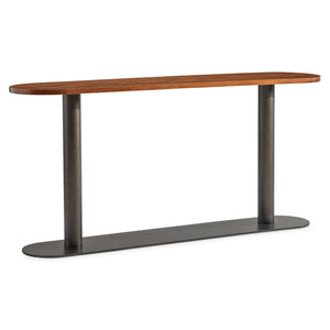 Bernhardt Bernhardt Brasea Suar Wood Entryway Console with Steel Pedestal Base Modern Appeal 394914