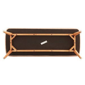 Homelegance By Top-Line Dakota Modern Tapered Upholstered Dining Bench Beige Wood