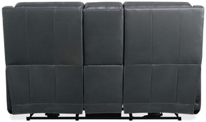 Hooker Furniture Nelson Power Reclining Loveseat Top Grain Leather Zero Gravity Lumbar Living Room SS836-PHZLC2-049