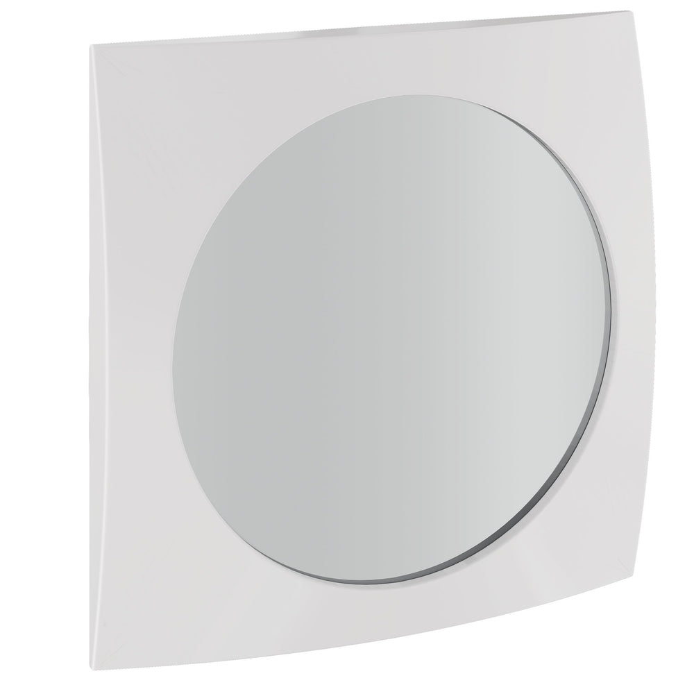 Bernhardt Bernhardt Stratum Round Mirror With Fossil Faux-Stone Convex Frame, 24" Sculptural Wall Accent 325324