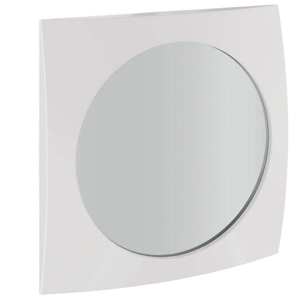 Bernhardt Bernhardt Stratum Round Mirror With Fossil Faux-Stone Convex Frame, 24" Sculptural Wall Accent 325324