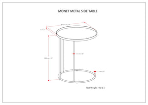 English Elm Monet Metal Side Table - Sleek Black Industrial Design For Modern Living Spaces & Versatile Use B136P158949