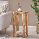 Christopher Knight Home® - Noble House - Gilliland Handcrafted Boho Mango Wood Side Table, Natural