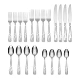 Lenox Oneida Quadratic 20 Piece Everyday Flatware Set, Service for 4 Metallic, STAINLESS METAL H045020A