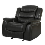 Christopher Knight Home® Noble House Classic Design, Black Berry Pu Upholstery, Glider Recliner