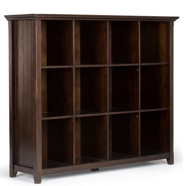 English Elm Acadian 12-Cube Storage Unit – Handcrafted Solid Wood In Brunette Brown For Stylish Organization B136P159412