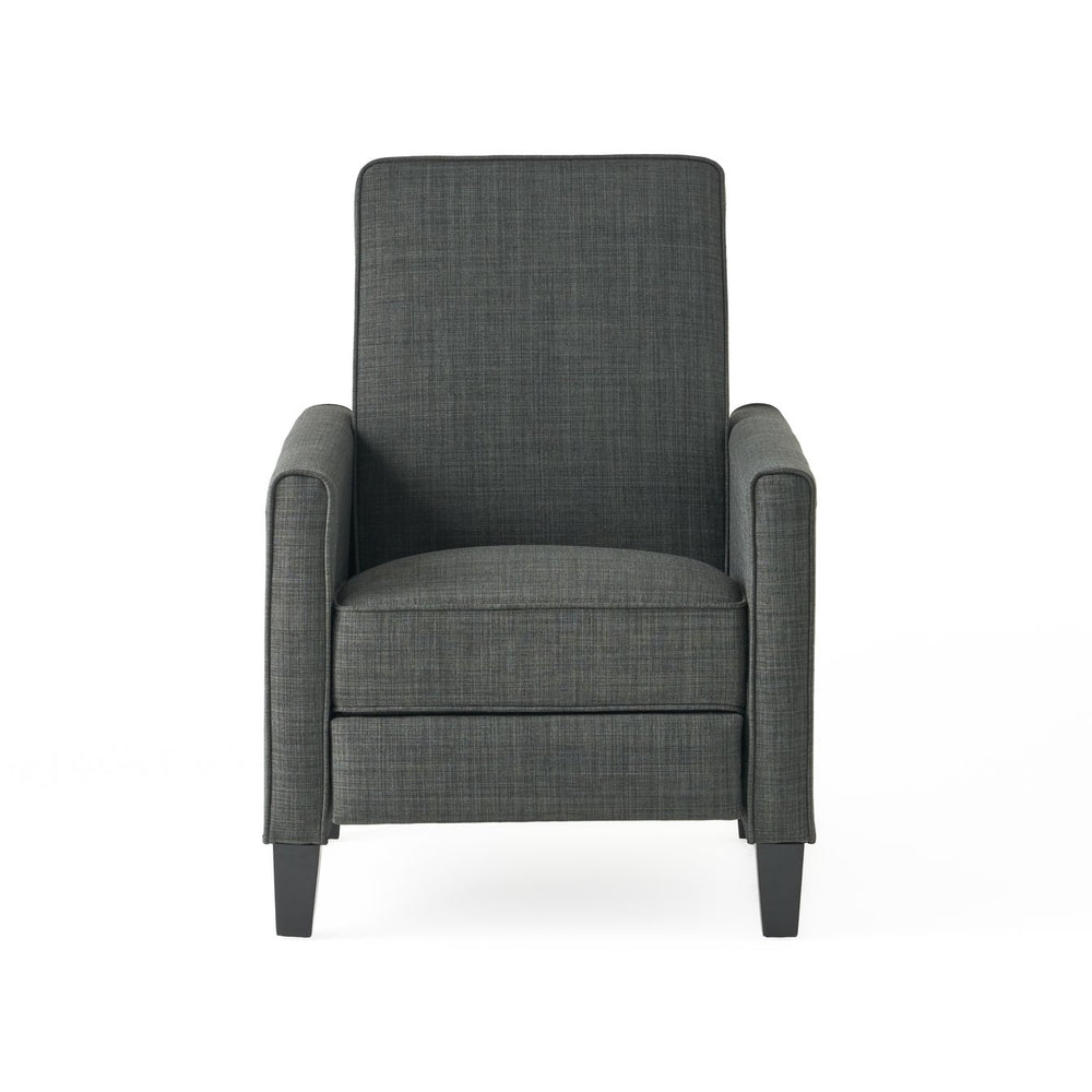 English Elm Christopher Knight Home® - Dark Grey Linen Push Back Chair with Plush Ergonomic Padding, Durable Frame & Breathable Linen Finish 52422.00FPGRN