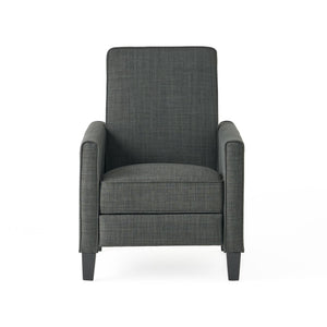 English Elm Christopher Knight Home® - Dark Grey Linen Push Back Chair with Plush Ergonomic Padding, Durable Frame & Breathable Linen Finish 52422.00FPGRN