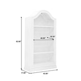 Open Shelf Storage Bookcase with Puck Light White with Chalky White Rub thru finish P301507 Pulaski Furniture