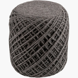 Livabliss Xena Hand Woven Wool Cube Pouf Artisan Footrest for Living Room or Bedroom XAPF003-161618