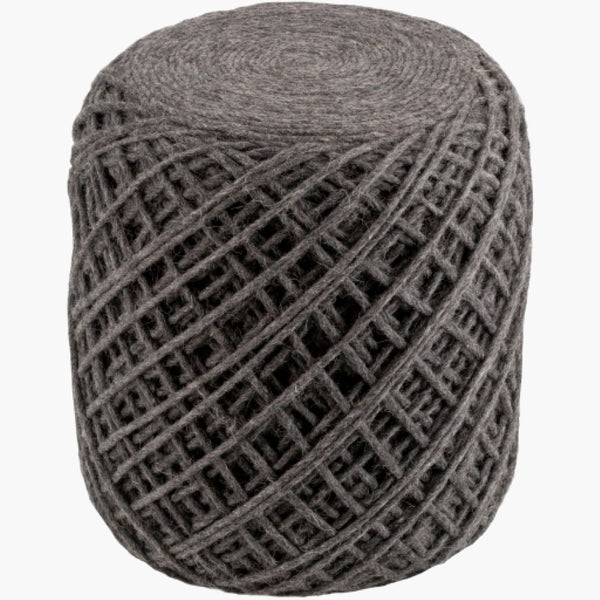 Livabliss Xena Hand Woven Wool Cube Pouf Artisan Footrest for Living Room or Bedroom XAPF003-161618