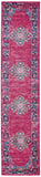 Nourison Passion PSN03 Machine Made Power-loomed Ornamental Border Indoor Only Bohemian Vintage Rug Fuchsia, Pink 100% Polypropylene 99446456045