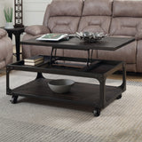 Steve Silver Sherlock Lift Top Cocktail Table - Brown, Storage, Distressed