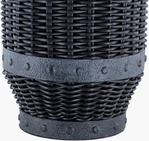 Surya Xavier Accent Table Lamp - 28" Stylish Indoor/Outdoor Lighting With Elegant Linen Shade & Metal Base Body, Black,Base, Black,Shade (Outside), Tan,Shade (Inside), White,Finial, Black,Cord, Black Plastic,Iron,Iron,Linen,Glass,Glass,Plastic Xav-001