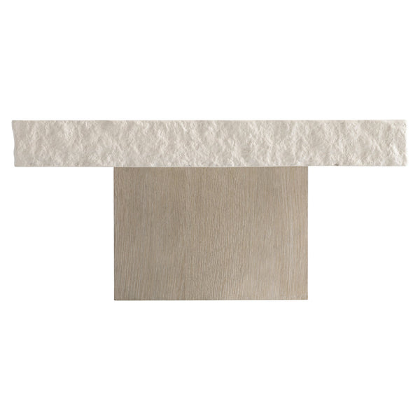 Bernhardt Bernhardt Beauclair Sandblasted Oak Base Cocktail Table With Vintage Cream Cast Concrete Top, 60" 550021