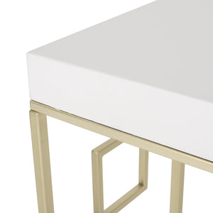 English Elm Christopher Knight Home® - CONSOLE Gold Geometric Console Table with MDF Top and Metal Open Frame — Modern Glam Accent for Hallway 71551.00