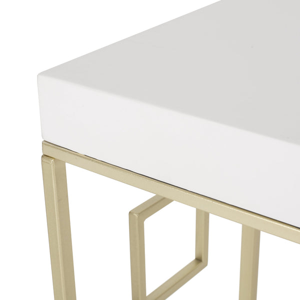 English Elm Christopher Knight Home® - CONSOLE Gold Geometric Console Table with MDF Top and Metal Open Frame — Modern Glam Accent for Hallway 71551.00