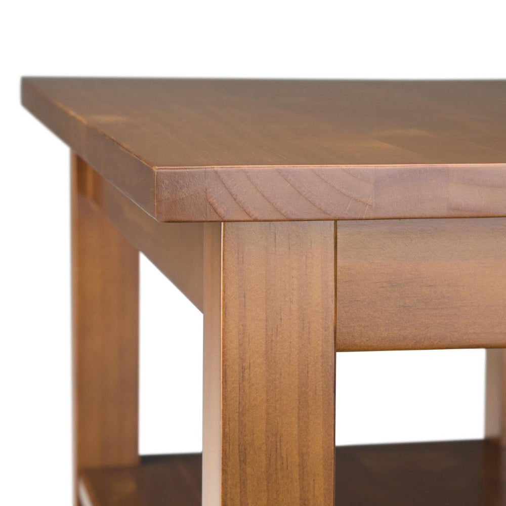 English Elm Warm Solid Wood 14-Inch Wide Transitional Narrow Side Table With Storage For Compact Spaces B136P159567-GIGA