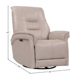 Parker House Parker Living Carnegie - Verona Linen - Powered By Freemotion Cordless Power Swivel Glider Recliner Verona Linen Top Grain Leather with Match (X) MCAR#812GSPH-P25-VLI