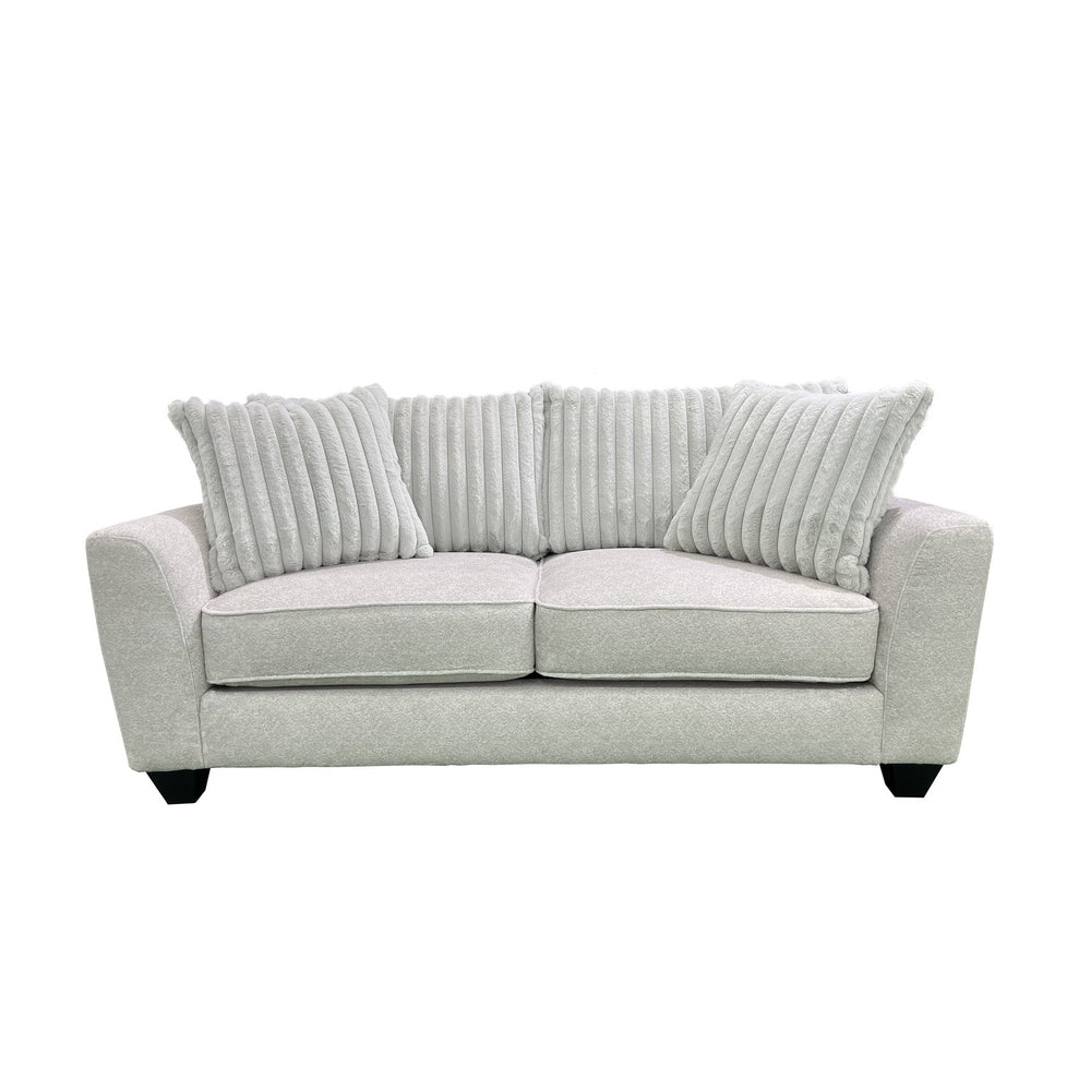 Porter Designs Porter Broadway Microfiber Loveseat - Cozy Gray Comfort With Plush Cushions & Flared Arms Design Gray Fabric 01-207-02-6832