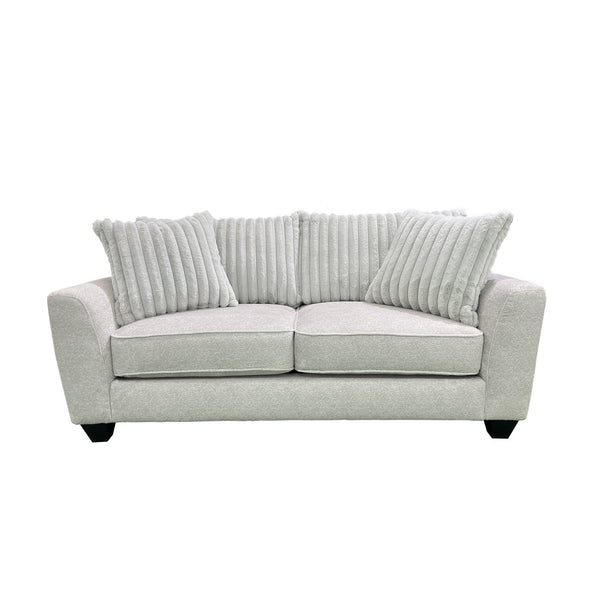 Porter Designs Porter Broadway Microfiber Loveseat - Cozy Gray Comfort With Plush Cushions & Flared Arms Design Gray Fabric 01-207-02-6832