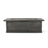 Christopher Knight Home® Noble House 56'' Wood Rectangular Mgo Fire Table Grey - 50 000 Btu With Tank Holder