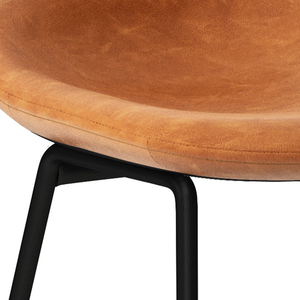 English Elm Dafney - Stylish Counter Height Stool Set Of 2 In Durable Camel Brown Vegan Leather For Urban Living B136P158579