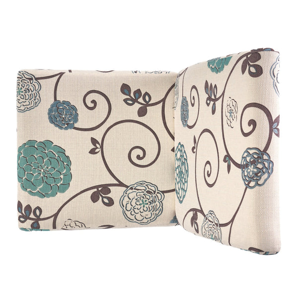 English Elm Christopher Knight Home® - DINING Chair with Plush Fabric Upholstery, Rubberwood Legs, Contemporary Minimalist Comfort and Style White+Blue 60162.00