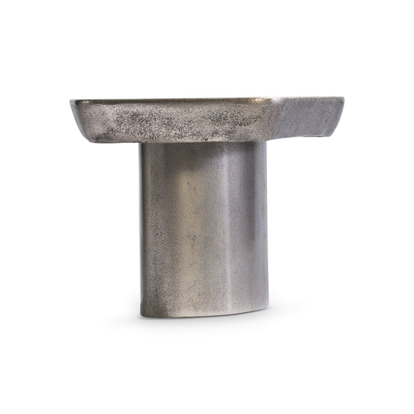 Bernhardt Bernhardt Sculptural Clawson Cocktail Table In Graphite Cast-Aluminum, Irregular Pentagon Top, Outdoor-Ready 338014B