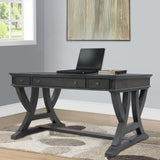 Parker House Washington Heights Writing Desk Washed Charcoal Poplar Solids / Birch Veneers WAS#485