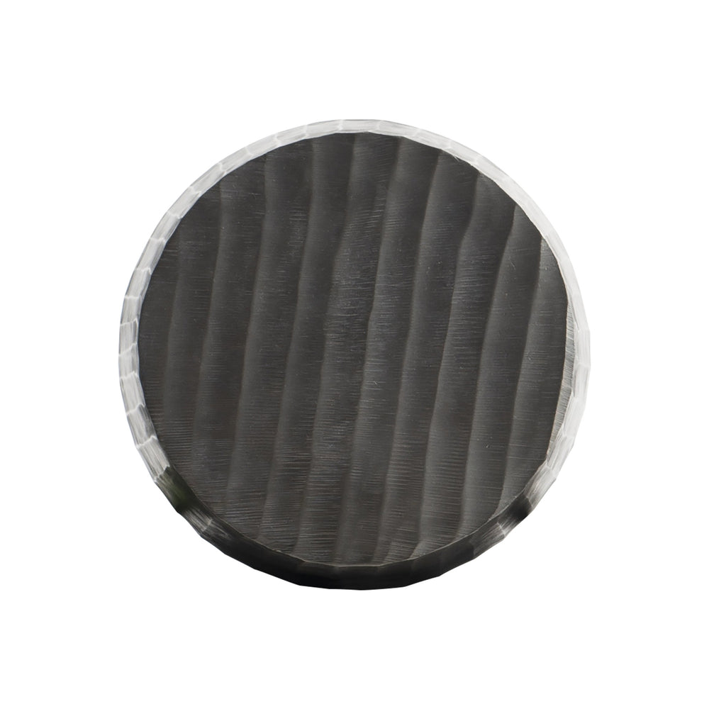 Bernhardt Bernhardt Baja Cast Aluminum Outdoor Accent Table, Black Nickel Wave-Textured 12" Round Side X05156