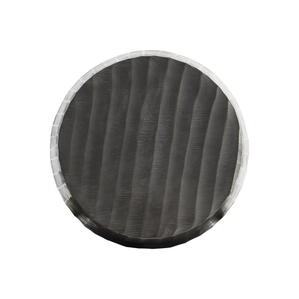 Bernhardt Bernhardt Baja Cast Aluminum Outdoor Accent Table, Black Nickel Wave-Textured 12" Round Side X05156