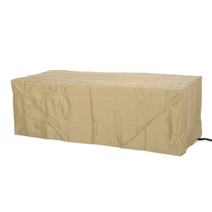 English Elm Outdoor Concrete Rectangle Fire Table 56 Inch Propane Pit with Wood Grain Finish 63263.00-50K