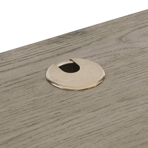 Bernhardt Bernhardt Forsyth Rustic Albion Pewter Desk With Built-In Charging, Cord Management & File Storage D16514