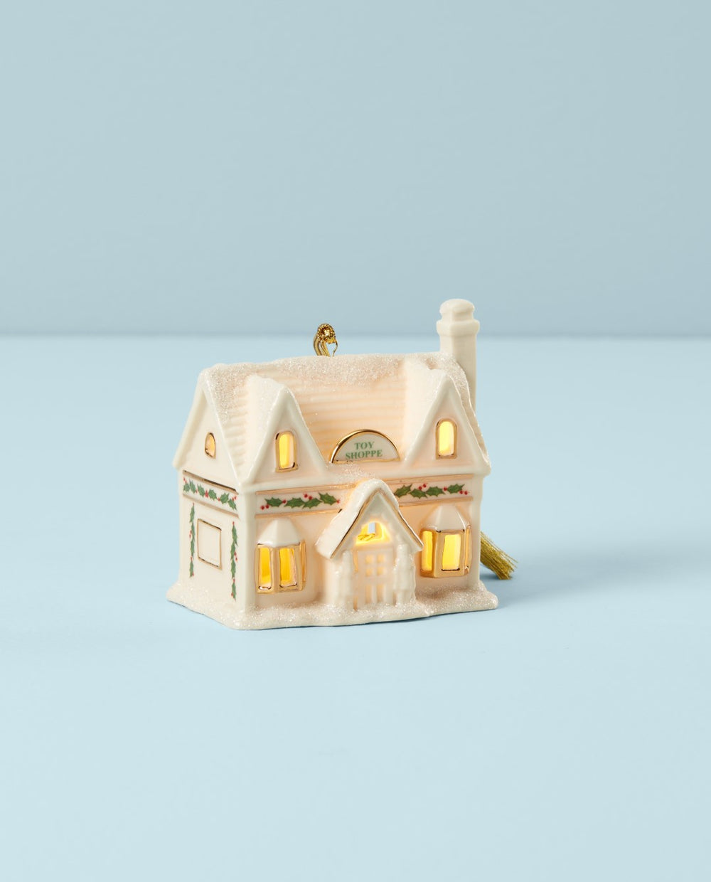Lenox Christmas Village Toy Shoppe Lighted Ornament Ivory, IVORY PORCELAIN 883294