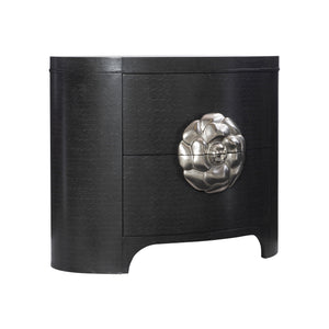Bernhardt Bernhardt Figured Onyx Silhouette Nightstand With Soft-Close Drawers & Camellia Pulls, 35.25"W 307228