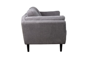 Porter Designs Porter Marley Boucle Fabric Sofa In Elegant Gray – Contemporary Flared Arms & Chic Design For Your Home Gray Fabric 01-168-01-3574