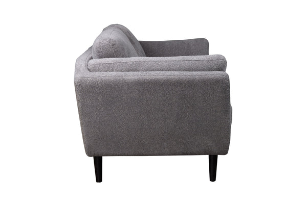 Porter Designs Porter Marley Boucle Fabric Sofa In Elegant Gray – Contemporary Flared Arms & Chic Design For Your Home Gray Fabric 01-168-01-3574